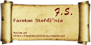 Fazekas Stefánia névjegykártya